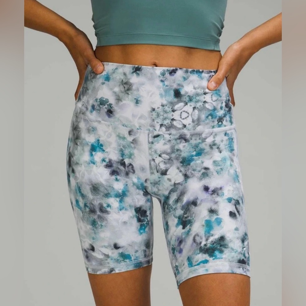 NWOT Lululemon Align High-Rise Biker Short 6” Kaleidofloral Multi Nulu Size 6